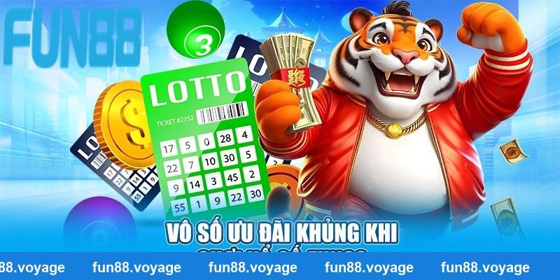 Vô số ưu đãi khủng khi chơi xổ số FUN88